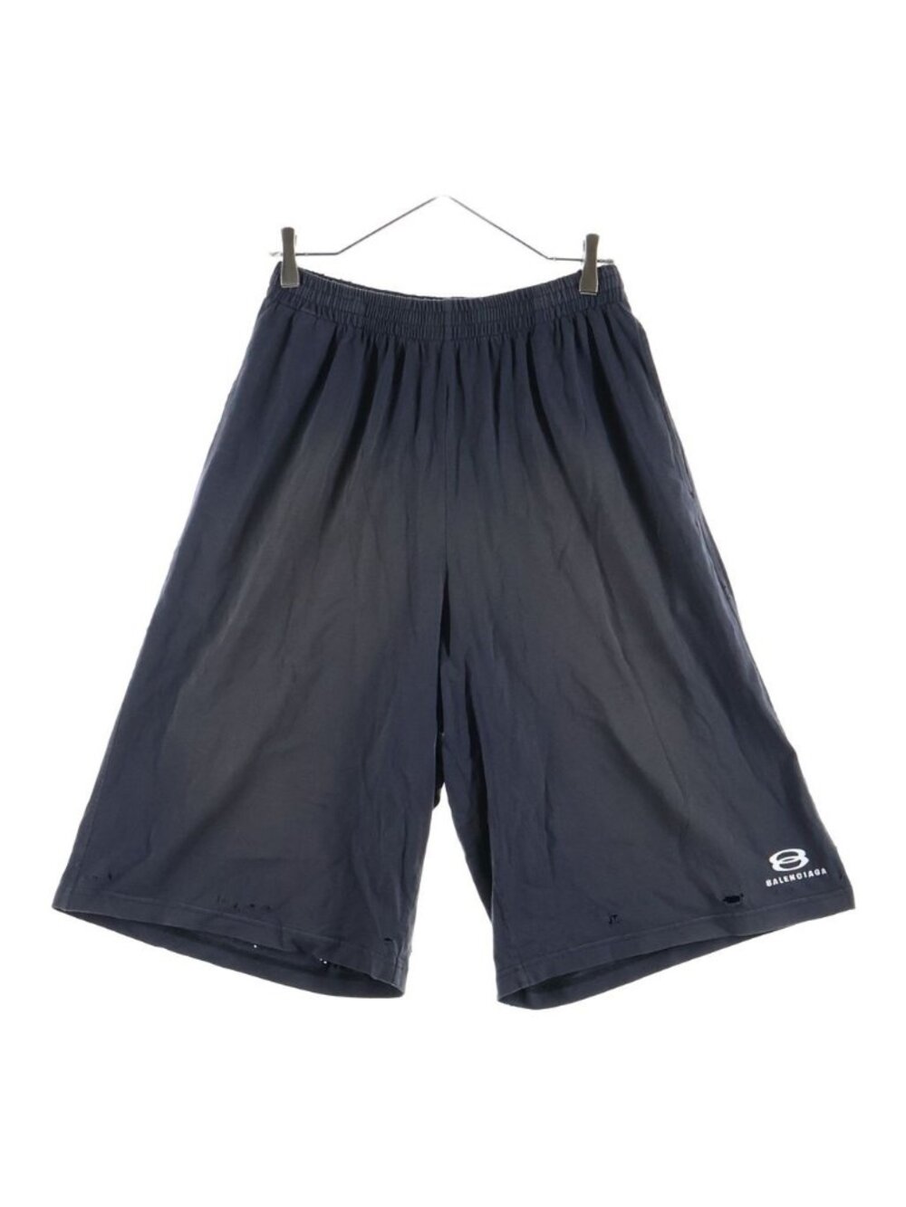 Balenciaga Logo Print Large Shorts Black